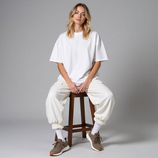 Oversized T-Shirt „GOOD GIRL BAD HABITS“ – 100 % Heavy Weight Baumwolle | Locker & stylisch