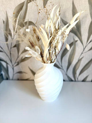Vase 3D „Wave“ weiß