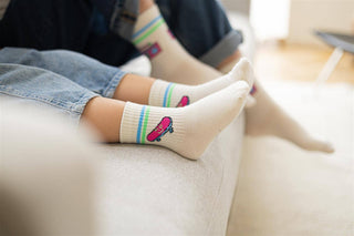 Retro Socken mit Skateboard- Lustige Baumwollsocken im 80er & 90er Jahre Stil