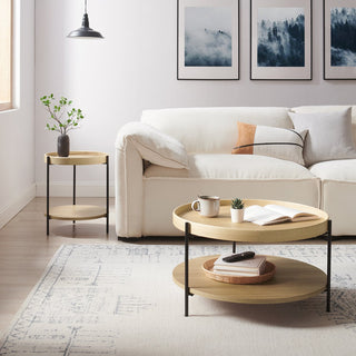 Couchtisch Ø 69 cm Eiche