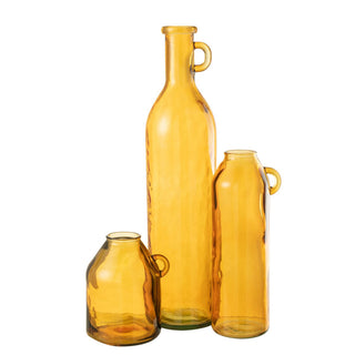Hohe Glasvase Gelb 75 cm – Statement-Blumenvase aus Glas von J-Line