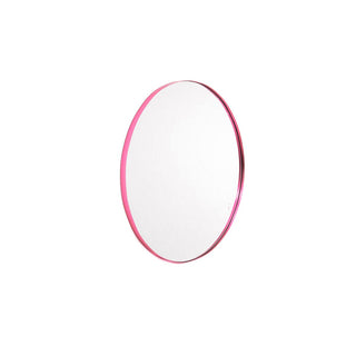 Spiegel - Wandspiegel rund - Metall - Pink - Ø40 cm