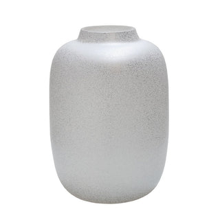 Artic Sparkle Vase Silber – Glitzer Glasvase modern Ø21xH29 cm