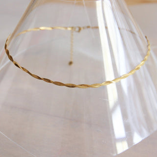 Bazou Schlangenkette aus Edelstahl – Geflochtene Halskette 45 cm