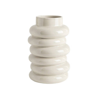 Vase | AVENA | ecru modulare Keramik | 16,7 x 24,3 cm