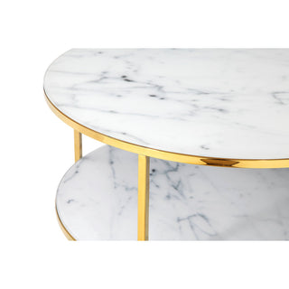 Couchtisch mit 2 Ablagen Ø 80 cm