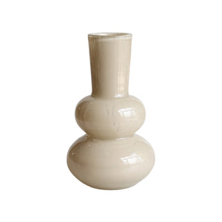 Vase The World Lindi Elite Beige – mundgeblasene Glasvase
