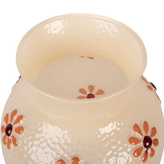 Vase Ø 13x16 cm – gelbe Glasvase im Vintage Stil