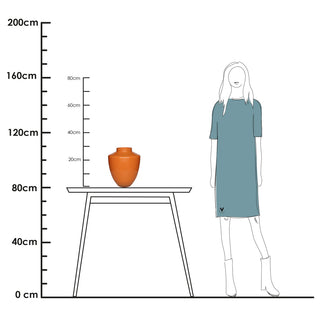 Vase - Tugela dunkelorange