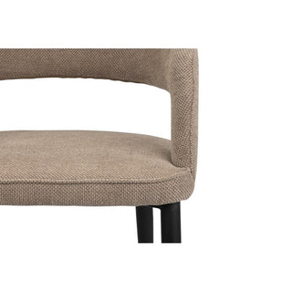 Tusk Polsterstuhl – Moderner Designerstuhl mit Metallgestell & feuerhemmendem Stoff(2er-Set)