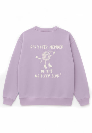 Erwachsenen Sweatshirt No Sleep Club flieder