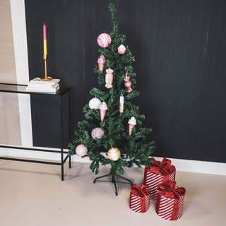 LED-Weihnachtsgeschenk – S3 – Polystyrol – Rot/Weiß – 15/20/25 cm