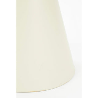 Jim Beistelltisch Rund Weiß/Beige – Minimalistischer Metall-Seitentisch aus Eisen Ø30,5 cm