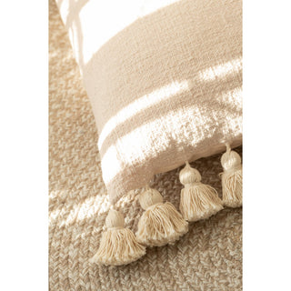 J-Line Dekokissen Beige 48 cm – Luxuriöses Baumwollkissen mit modernem Design