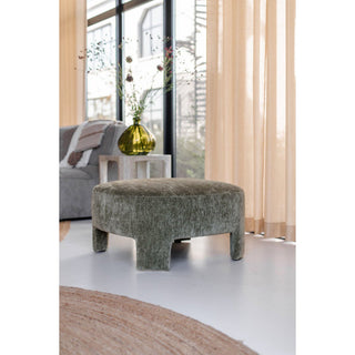 Ottomane Launo 81,5 cm – gepolsterter Hocker in Beige & Serpentine | Jesper Home