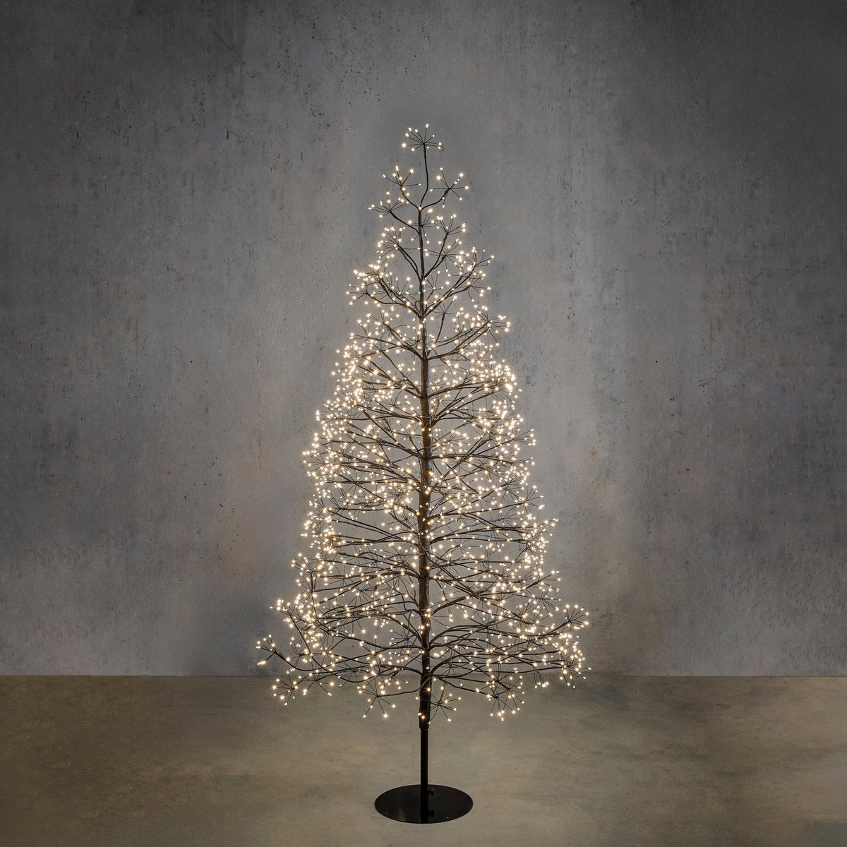 Lichterbaum für den Außenbereich – H180 x Ø80 cm – Metall – Schwarz