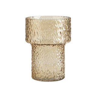 Vase | MIRELLE | beiges Glas | 15,7 x 21 cm