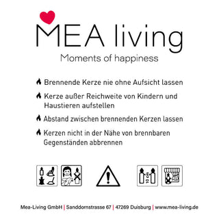 Kerze im Betonbehälter „Herzlichen Glückwunsch“ – weiße Geschenkkerze von Mea-Living