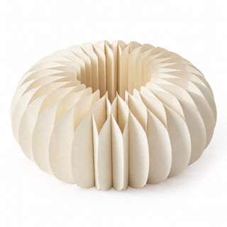 Papierkranz Mono Creme – Wabenkranz Ø 30 oder 45 cm