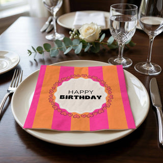 Papierservietten „Happy Birthday“ FSC – 3-lagig – 33 x 33 cm (20 St.)