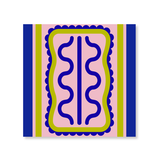 Papierservietten „Life Flow“ 33x33 cm – Servietten modern blau grün rosa, 3-lagig für stilvolle Tischdeko