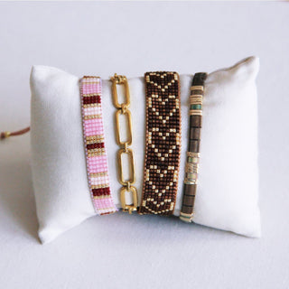 Bazou Armband „Weather“ aus Miyuki Perlen – verstellbar, XL