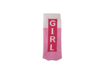 Superweiche Sportsocken aus Baumwolle – gepolstert, elastisch & bequem “Girl power” (One Size)