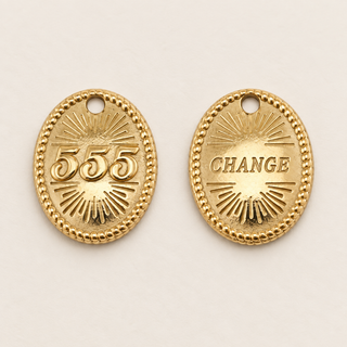 Engelszahlen-Charm 555 – Change | Gold & Silber
