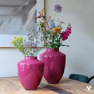 Glasvase mundgeblasen Tugela Mauve