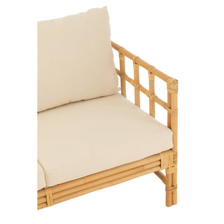 J-Line Rattan Lounge Sitz Braun – Stilvolles Design-Sitzmöbel aus Rattan für modernes Wohnen