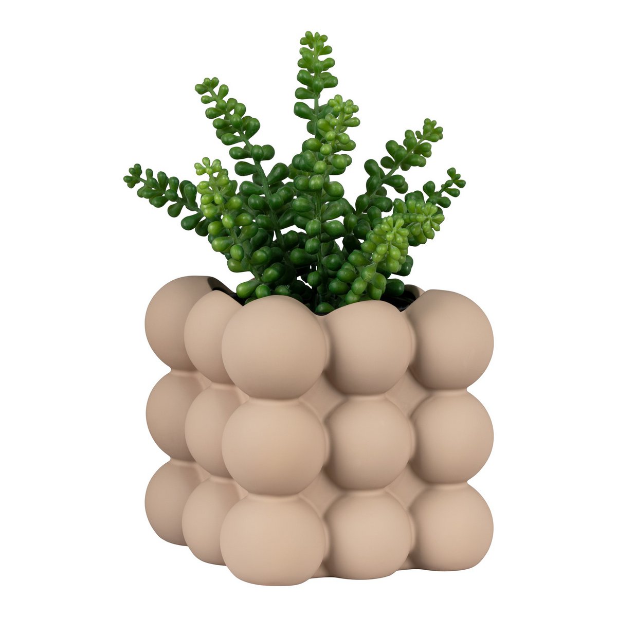 Flowerpot - Flowerpot in ceramic, brown, 13,5x13,5x13 cm