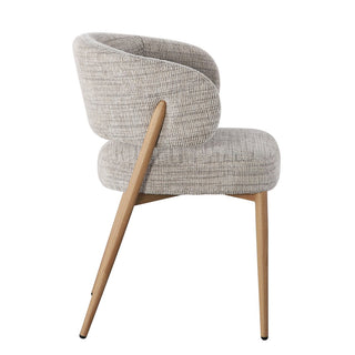 Pole to Pole Fuji Chair Beige – moderner Japandi Esszimmerstuhl mit Armlehne (2er-Set)