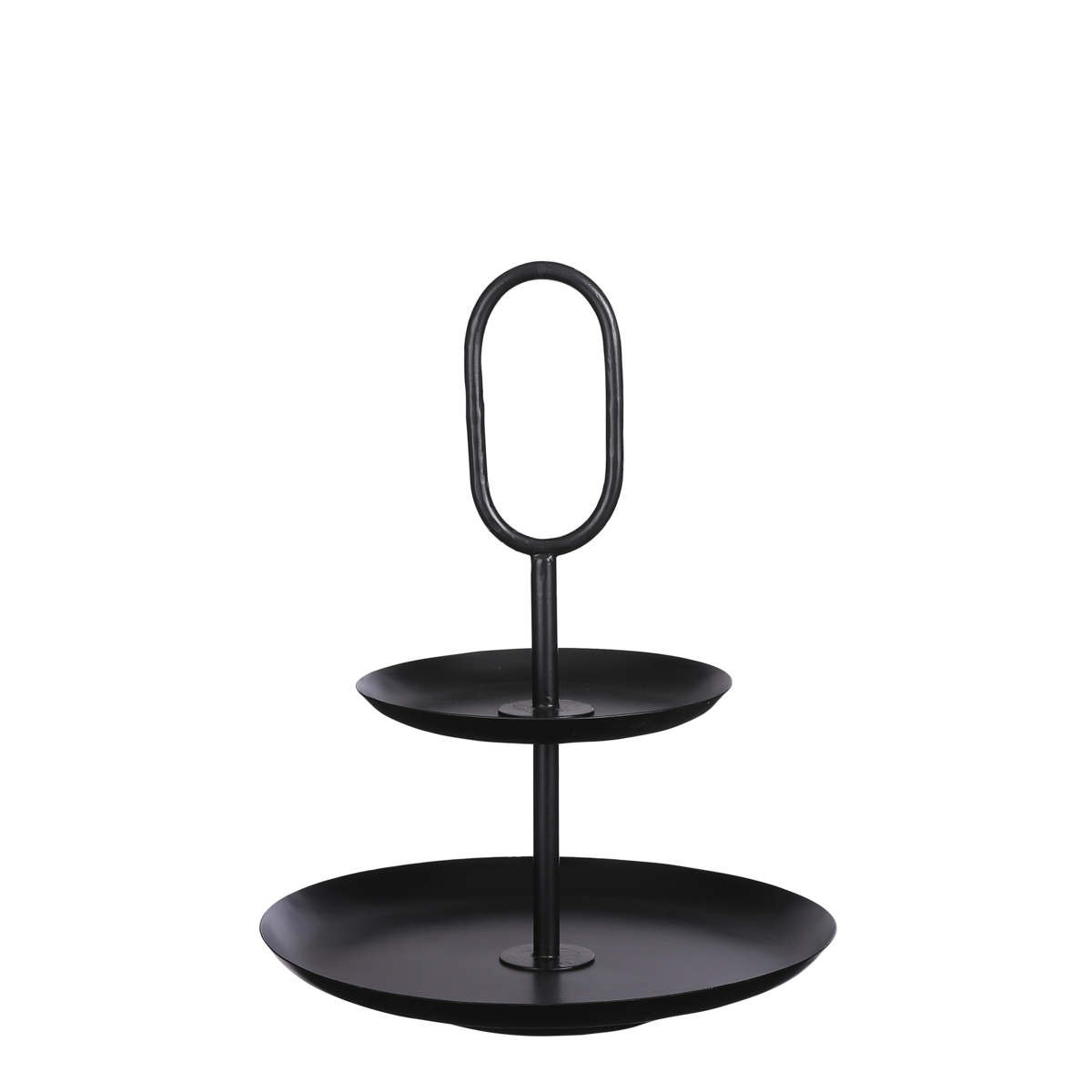 Rama Etagère 2-Tier - H36 x Ø28 cm - Metal - Black