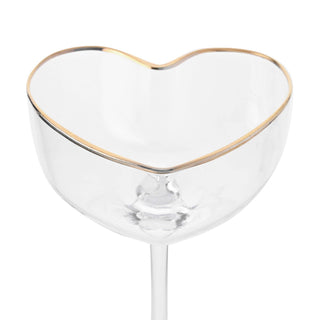 Amore Set aus 2 herzförmigen Martini-Gläsern