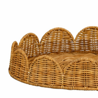 Eleta Rattan Tablett Set rund Braun 2er-Set – Serviertablett & Deko Tablett Mica Decorations