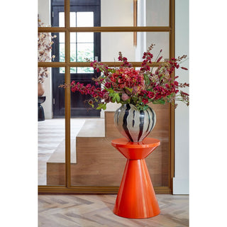 Stylischer Beistelltisch Orange Metall