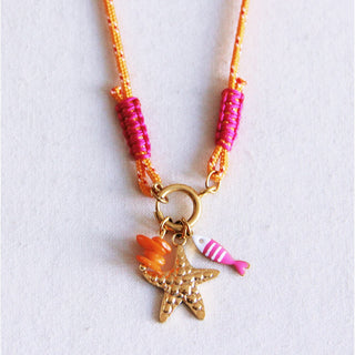 Surf-Halskette mit Charms – Sommer-Statement von Bazou (60–62 cm)