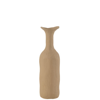 J-Line Vase Agra Aluminium Beige 39 cm – Schlanke Design Vase