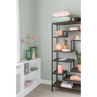 Glasvase Grün „Nora“ 36 cm – Große runde Blumenvase 22 cm – J-Line