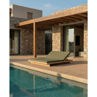 Doppel Sonnenliege Outdoor aus recyceltem Teakholz – Luxus Gartenliege für Terrasse & Pool