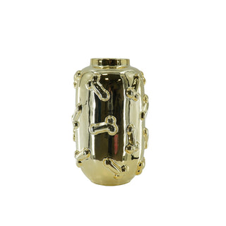 Vase - Dick - Keramik - Gold - 17x17x27cm