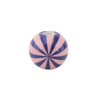 Candy Swirl Kerzenhalter – Bunter Kerzenhalter im Bonbon-Design | Housevitamin- Pink/Violett - 7x7x7cm