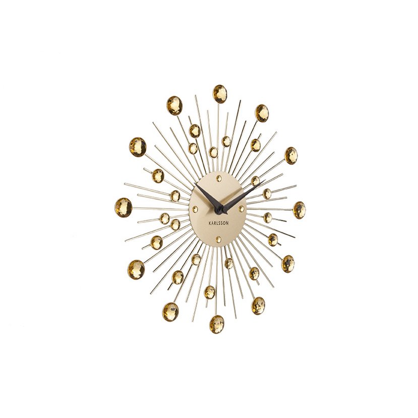 Wanduhr Sunburst Medium Gold