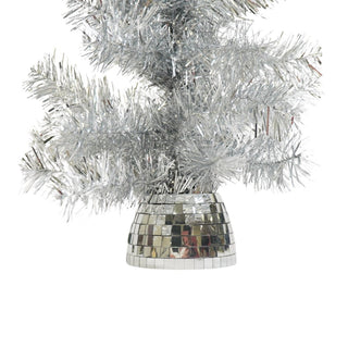 Künstlicher Baum – Weihnachtsbaum – LED-Licht – Batterie – Silber – 50 cm