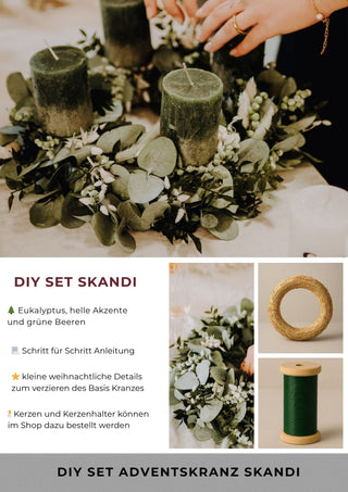 DIY-Set Adventskranz aus Trockenblumen – inkl. Materialien & Anleitung zum Selbermachen