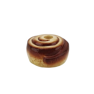 Zimtrollen-Kerzenhalter – Warmer Kerzenhalter im Zimtschnecken-Design | Housevitamin - Brown -11x11x6,5 cm