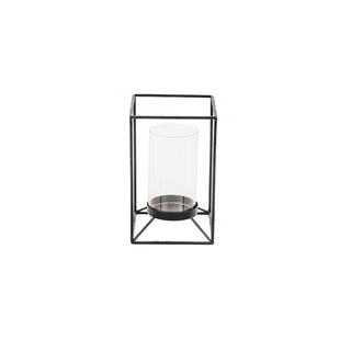 Laterne - Metall/Glas - Schwarz - 12,5x12,5x20 cm
