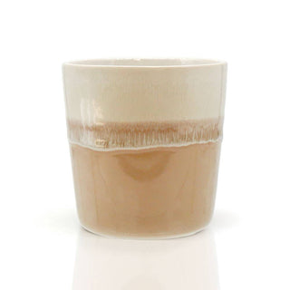Mea Living Becher „Schön, dass es dich gibt“ – Steingut Tasse Braun – 280 ml – Handgemacht Geschenkidee