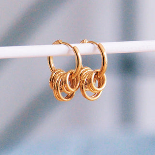 Ohrring mit Ringen – Gold