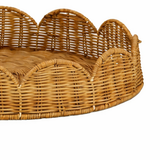 Eleta Rattan Tablett Set rund Braun 2er-Set – Serviertablett & Deko Tablett Mica Decorations